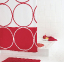 Штора для ванной комнаты Ridder Circle красный 180x200 46386