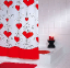 Штора для ванной комнаты Ridder Valentine красный 180x200 47346