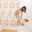 Штора для ванной комнаты Ridder Flowerpower (П) оранжевый 180x200 32354