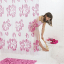 Штора для ванной комнаты Ridder Flowerpower (П) розовый 180x200 32352