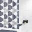 Штора для ванной комнаты Ridder Triangle серый/серебряный 180x200 33367