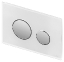 Кнопка смыва TECE Loop 9240660 белое стекло, кнопка хром 9240660